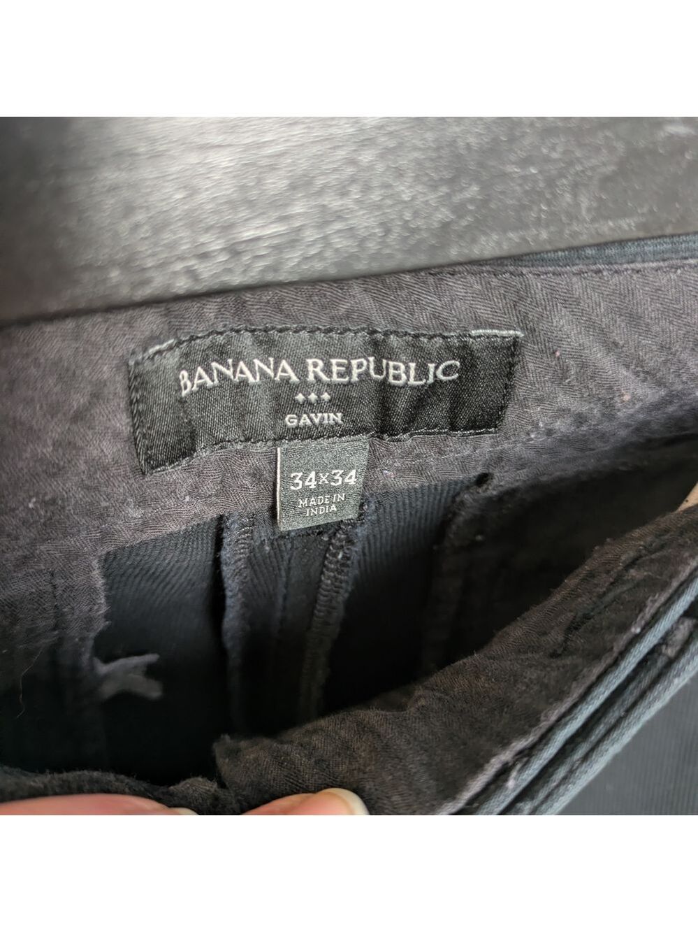 Banana Republic Gavin Men's Black Dress Pants - Picture 6 of 7